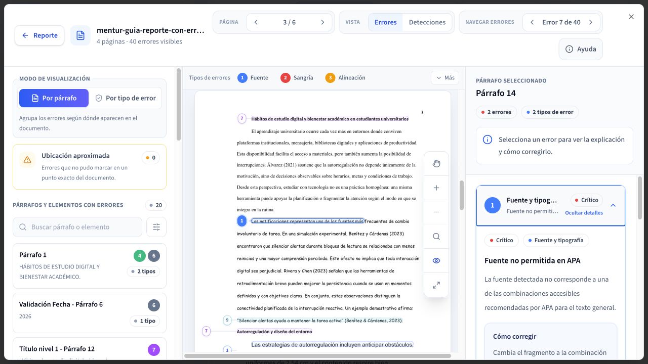 Panel de detalle del visor con la explicación de una observación y la opción para consultar más información.